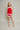 Anna Linen Wave Hem Shorts - Poppy