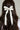 Contrast Trim Hair Bow - Cream