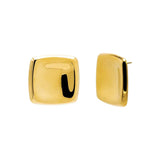 Large Indented Square Earrings