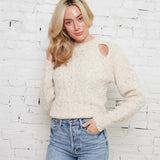 Genevieve Cut-Out Cable Knit Sweater