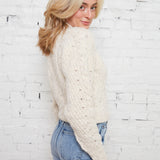 Genevieve Cut-Out Cable Knit Sweater