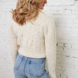 Genevieve Cut-Out Cable Knit Sweater