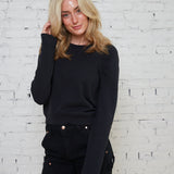 Talulla Shirred French Terry Sweatshirt