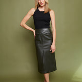 Verity Faux Leather Pencil Skirt