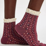 Kat Waffle Knit Ankle Socks - Hawthorne Rose